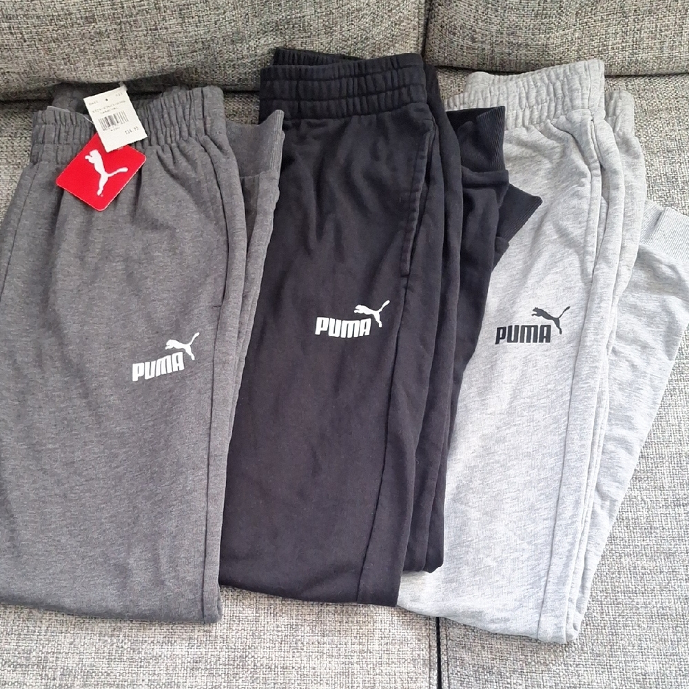 Puma Kids Sweatpants - Charcoal, Black, Light Gray